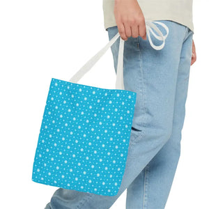 Print Tote Bag - Spiral Blue Background Design - Dipaliz - Handbags