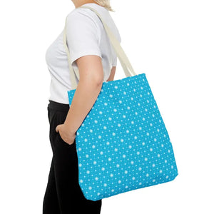 Print Tote Bag - Spiral Blue Background Design - Dipaliz - Handbags