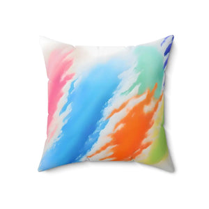 Spun Polyester Square Pillow – Artistic Paint - Dipaliz - Throw Pillows