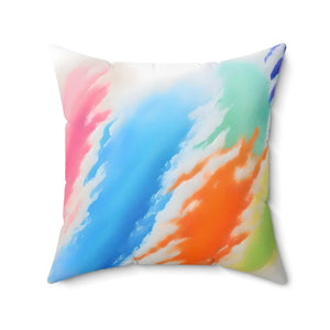 Spun Polyester Square Pillow – Artistic Paint - Dipaliz - Throw Pillows