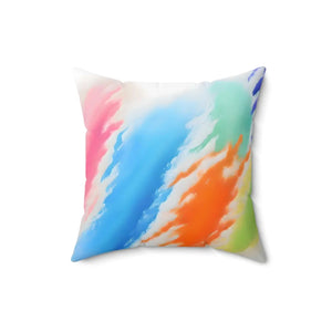 Spun Polyester Square Pillow – Artistic Paint - Dipaliz - Throw Pillows