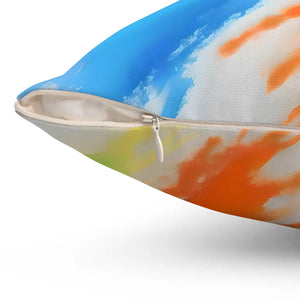 Spun Polyester Square Pillow – Artistic Paint - Dipaliz - Throw Pillows