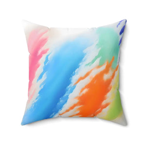 Spun Polyester Square Pillow – Artistic Paint - Dipaliz - Throw Pillows