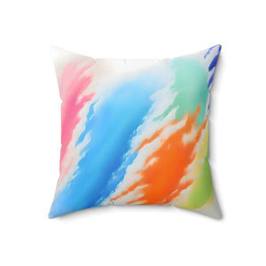 Spun Polyester Square Pillow – Artistic Paint - Dipaliz - Throw Pillows