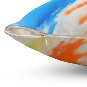 Spun Polyester Square Pillow – Artistic Paint - Dipaliz - Throw Pillows