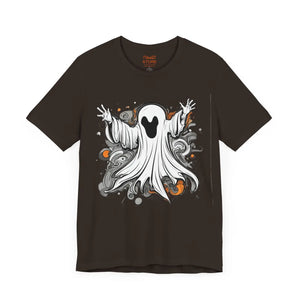 Spooky Ghost Jersey Short Sleeve Tee - Cotton Unisex - Dipaliz - T-shirts