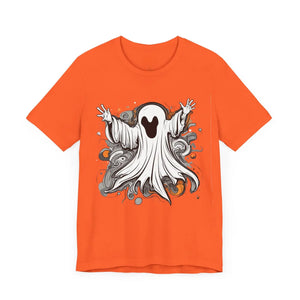 Spooky Ghost Jersey Short Sleeve Tee - Cotton Unisex - Dipaliz - T-shirts