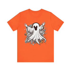 Spooky Ghost Jersey Short Sleeve Tee - Cotton Unisex - Dipaliz - T-shirts