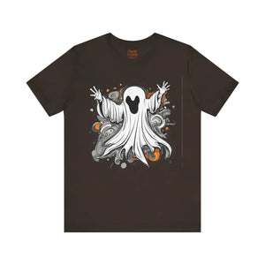 Spooky Ghost Jersey Short Sleeve Tee - Cotton Unisex - Dipaliz - T-shirts