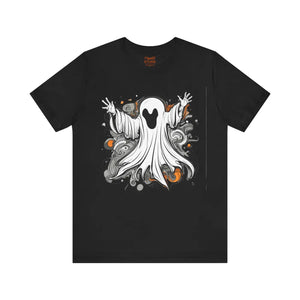 Spooky Ghost Jersey Short Sleeve Tee - Cotton Unisex - Dipaliz - T-shirts