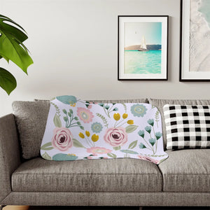 Spring Florals Sherpa Blanket – Two Colors - Dipaliz - Blankets