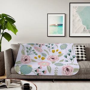 Spring Florals Sherpa Blanket – Two Colors - Dipaliz - Blankets
