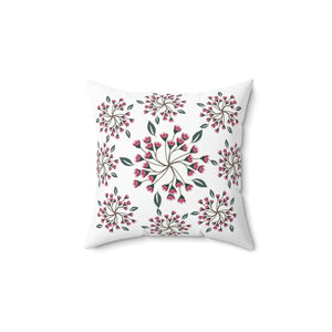 Vibrant Spring Flowers Throw Pillow - Polyester Square Design - Dipaliz - 14’’ × - Home Decor