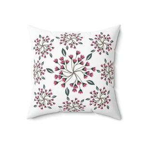 Vibrant Spring Flowers Throw Pillow - Polyester Square Design - Dipaliz - 18’’ × - Home Decor