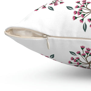 Vibrant Spring Flowers Throw Pillow - Polyester Square Design - Dipaliz - Home Decor