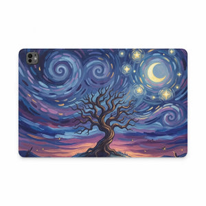 Dipaliz Starry Night Tree Folio Case Pu Leather Ipad Cover - Tablet Computer Accessories
