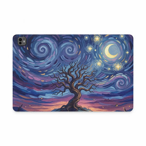 Dipaliz Starry Night Tree Folio Case Pu Leather Ipad Cover - Tablet Computer Accessories