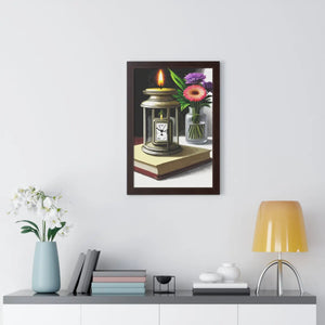 Candle Pocket Watch Framed Vertical Poster - Dipaliz - Posters Prints & Visual Artwork