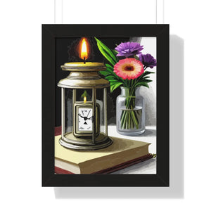 Candle Pocket Watch Framed Vertical Poster - Dipaliz - Posters Prints & Visual Artwork