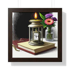 Candle Pocket Watch Framed Vertical Poster - Dipaliz - Posters Prints & Visual Artwork