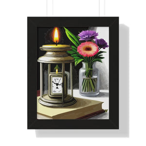 Candle Pocket Watch Framed Vertical Poster - Dipaliz - Posters Prints & Visual Artwork