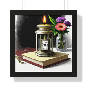Candle Pocket Watch Framed Vertical Poster - Dipaliz - Posters Prints & Visual Artwork