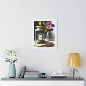 Candle Pocket Watch Framed Vertical Poster - Dipaliz - Posters Prints & Visual Artwork