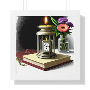 Candle Pocket Watch Framed Vertical Poster - Dipaliz - Posters Prints & Visual Artwork