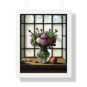Vibrant Framed Vertical Poster - Floral Wall Art - Dipaliz - Visual Toys