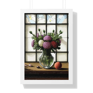 Vibrant Framed Vertical Poster - Floral Wall Art - Dipaliz - Visual Toys