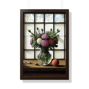 Vibrant Framed Vertical Poster - Floral Wall Art - Dipaliz - Visual Toys