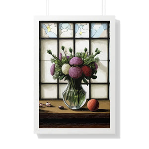 Vibrant Framed Vertical Poster - Floral Wall Art - Dipaliz - Visual Toys
