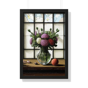 Vibrant Framed Vertical Poster - Floral Wall Art - Dipaliz - Visual Toys
