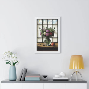 Vibrant Framed Vertical Poster - Floral Wall Art - Dipaliz - Visual Toys