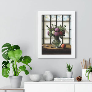 Vibrant Framed Vertical Poster - Floral Wall Art - Dipaliz - Visual Toys