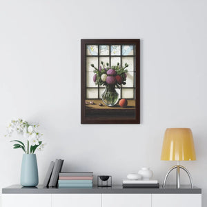 Vibrant Framed Vertical Poster - Floral Wall Art - Dipaliz - Visual Toys