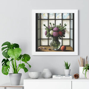 Vibrant Framed Vertical Poster - Floral Wall Art - Dipaliz - Visual Toys
