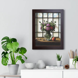 Vibrant Framed Vertical Poster - Floral Wall Art - Dipaliz - Visual Toys