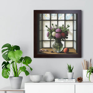 Vibrant Framed Vertical Poster - Floral Wall Art - Dipaliz - Visual Toys