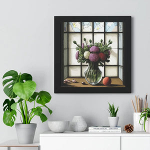 Vibrant Framed Vertical Poster - Floral Wall Art - Dipaliz - Visual Toys