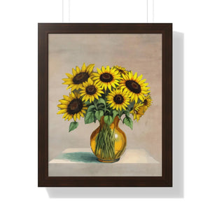 Vibrant Framed Vertical Poster - Sunflower Decor - Dipaliz - Posters Prints & Visual Artwork