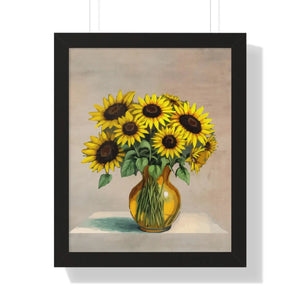 Vibrant Framed Vertical Poster - Sunflower Decor - Dipaliz - Posters Prints & Visual Artwork