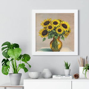 Vibrant Framed Vertical Poster - Sunflower Decor - Dipaliz - Posters Prints & Visual Artwork