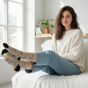 Dipaliz Sublimated Socks Flowers and Butterflies Eco-friendly Gift
