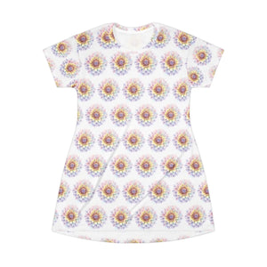 Dipaliz Sunburst Floral Print Summer Dress Lightweight - Dresses