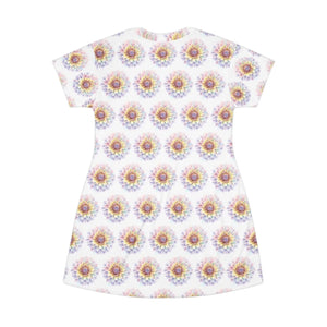 Dipaliz Sunburst Floral Print Summer Dress Lightweight - Dresses
