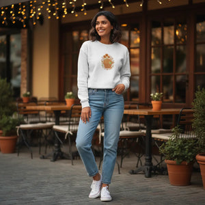 Dipaliz Sunflower Floral Basket Crewneck Sweatshirt Cotton - Sweatshirts - m