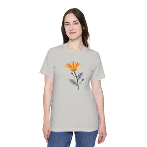 T-shirt - Sunflower Tee - Soft Cotton Unisex Yellow Flower Shirt - Dipaliz