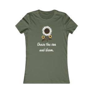 Women’s Favorite Tee Sunflower Summer Fashion Top - Dipaliz - s / Military Green - T-shirts