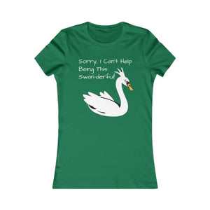 Swan Derful Tee - Bold Comfort Statement Top - Dipaliz - Kelly / s - T-shirts